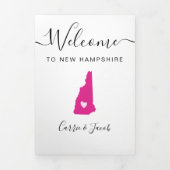 Elke kleur New Hampshire bruiloft welkom route Drieluik Programma (Cover)