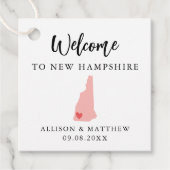 Elke kleur New Hampshire Weddenschap Welkomsttas Bedankjes Labels (Voorkant)