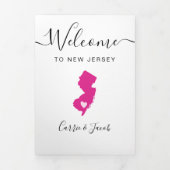 Elke kleur New Jersey bruiloft welkom route Drieluik Programma (Cover)