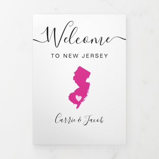 Elke kleur New Jersey bruiloft welkom route Drieluik Programma (Cover)