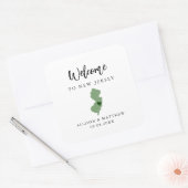 Elke Kleur New Jersey Weduwschap Welkomsttas of do Vierkante Sticker (Envelop)