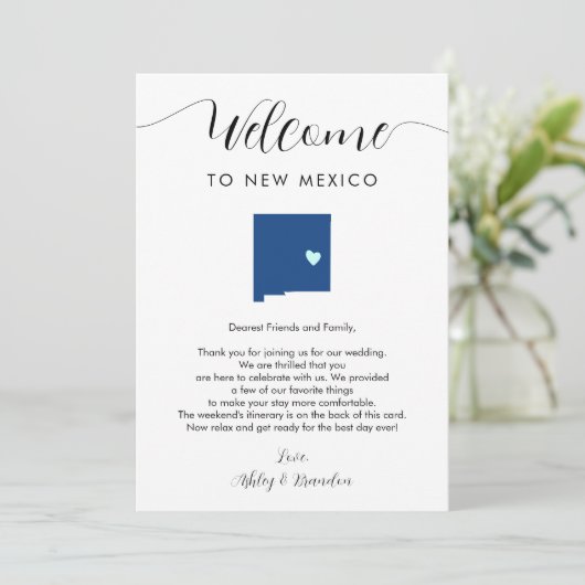 Elke kleur New Mexico bruiloft welkom route (Staand voorkant)