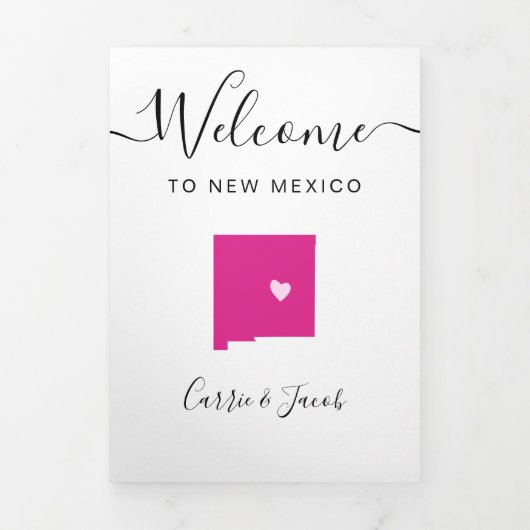 Elke kleur New Mexico bruiloft welkom route Drieluik Programma (Cover)