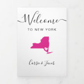 Elke kleur New York Kaart Bruiloft Welkomstroute (Cover)