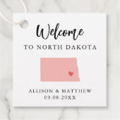 Elke Kleur noord Dakota WeduwWelkomsttas Bedankjes Labels (Voorkant)