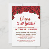 ELKE KLEUR of LEEFTIJD - Red Roses Verjaardagsuitn Kaart (Voorkant)