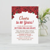 ELKE KLEUR of LEEFTIJD - Red Roses Verjaardagsuitn Kaart (Staand voorkant)