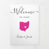 Elke kleur Ohio State Kaart Bruiloft Welkomstroute (Cover)