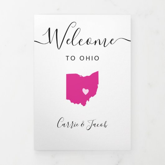 Elke kleur Ohio State Kaart Bruiloft Welkomstroute (Cover)