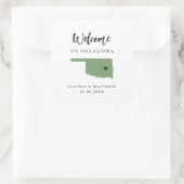 Elke Kleur Oklahoma Weddenschap Welkomsttas Vierkante Sticker (Tas)
