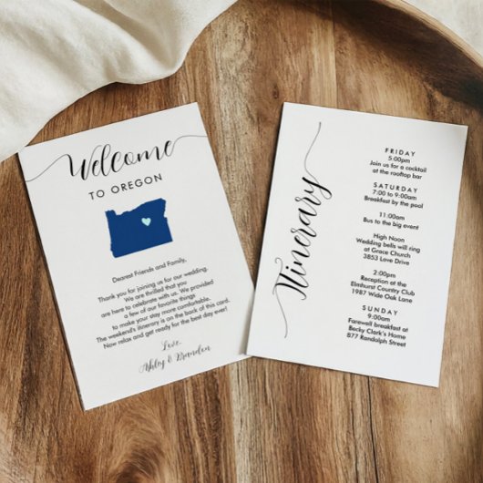 Elke kleur Oregon bruiloft welkom route