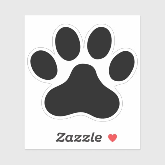 Elke kleur paw print sticker (Vel)