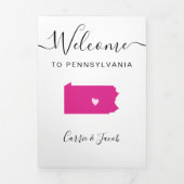 Elke kleur Pennsylvania bruiloft welkom route Drieluik Programma (Cover)