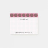  elke kleur Polka Dots Patroon op Roze Post-it® Notes (Voorkant)