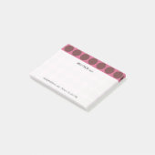  elke kleur Polka Dots Patroon op Roze Post-it® Notes (Schuin)