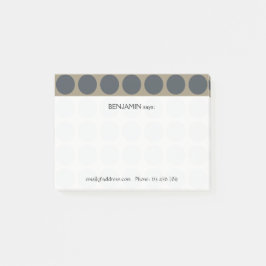  elke kleur Polka Dots Pattern op Latte Post-it® Notes