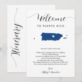Elke kleur Puerto Rico bruiloft welkom route (Voorkant / Achterkant)
