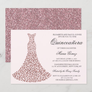 ELKE KLEUR - Quinceanera-verjaardagsuitnodiging Kaart