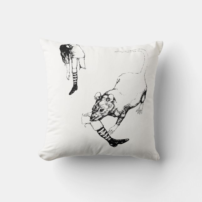 ELKE KLEUR! Rat met Poppenbeen Kussen (Voorkant)