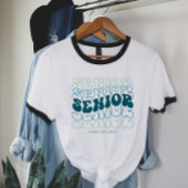 Elke kleur | Retro Wavy Senior Afstuderen T-shirt