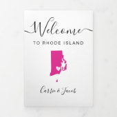 Elke kleur Rhode Island bruiloft welkom route Drieluik Programma (Cover)