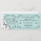 Elke kleur Romantic Chapel Ticket Weduwfoto Kaart (Voorkant)