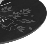 Elke kleur | Rustieke familienaam Monogram Snijplank (Hoek)