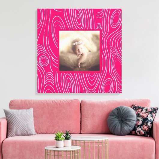 Elke kleur rustieke houtnerf Abstracte moderne kun Canvas Afdruk (Insitu (Woonkamer))