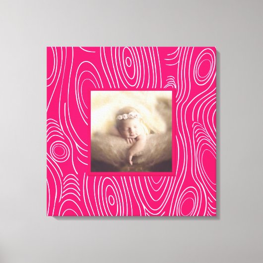 Elke kleur rustieke houtnerf Abstracte moderne kun Canvas Afdruk (Voorkant)