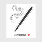 Elke kleur scalpel en needle sticker (Vel)