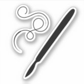 Elke kleur scalpel en needle sticker (Voorkant)