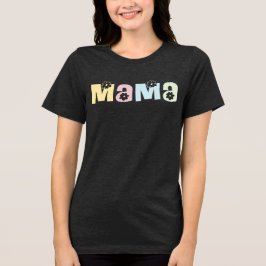 Elke Kleur Schattig Retro Bloemig Moeder MAMA Tri-Blend Shirt
