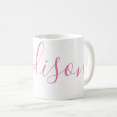 Elke kleur - Script naam gepersonaliseerde mok (Voorkant rechts)