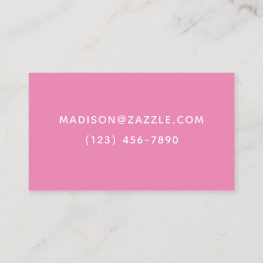 Elke kleur - Script Name Business of Contact Kaart Visitekaartje (Achterkant)