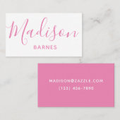 Elke kleur - Script Name Business of Contact Kaart Visitekaartje (Voorkant / Achterkant)