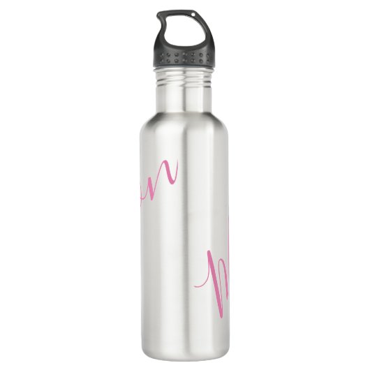 Elke kleur - Script Name Water Bottle Waterfles (Achterkant)