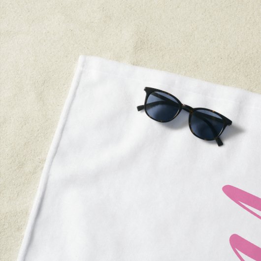 Elke kleur - Scriptnaam Beach Towel Strandlaken (In situ)