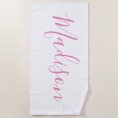 Elke kleur - Scriptnaam Beach Towel Strandlaken (Voorkant)