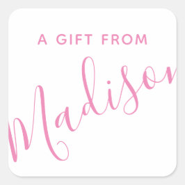 Elke kleur - Scriptnaam gepersonaliseerde Stickers