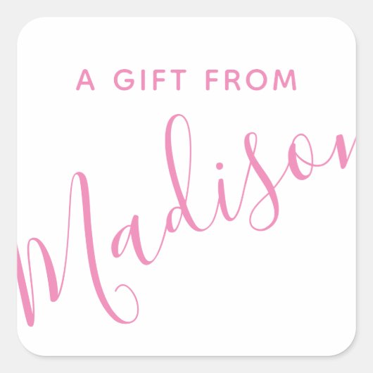 Elke kleur - Scriptnaam gepersonaliseerde Stickers (Voorkant)