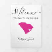Elke kleur South Carolina bruiloft welkom route Drieluik Programma (Cover)
