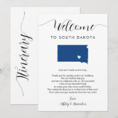 Elke kleur South Dakota bruiloft welkom route (Voorkant / Achterkant)