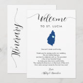 Elke kleur St. Lucia bruiloft welkom route (Voorkant / Achterkant)