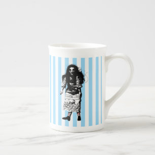 ELKE KLEUR STREEP pop thee cup Porselein Kop