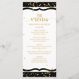 Elke kleur strepen & gouden Confetti bruiloft menu