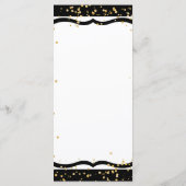 Elke kleur strepen & gouden Confetti bruiloft menu (Achterkant)