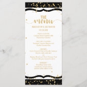 Elke kleur strepen & gouden Confetti bruiloft menu (Voorkant)