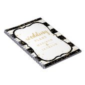 Elke kleur strepen & gouden Confetti bruiloft plan Notitieboek (Rechterzijde)