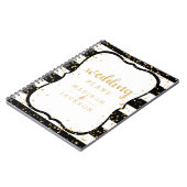 Elke kleur strepen & gouden Confetti bruiloft plan Notitieboek (Linkerzijde)