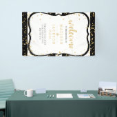 Elke kleur strepen & gouden Confetti bruiloft welk Spandoek (Beurs)